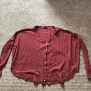 Burgundy pajama shirt from Urban
